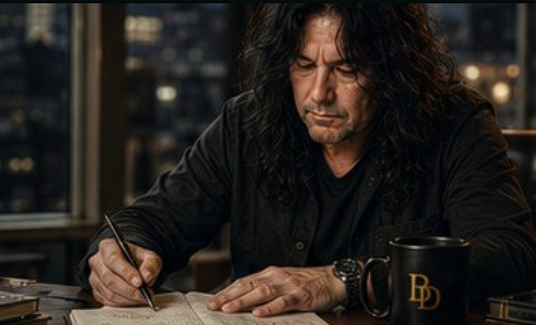 Benny Doro reviewing business notes