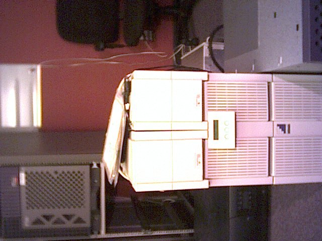 Early Sun server equipment inside the office.