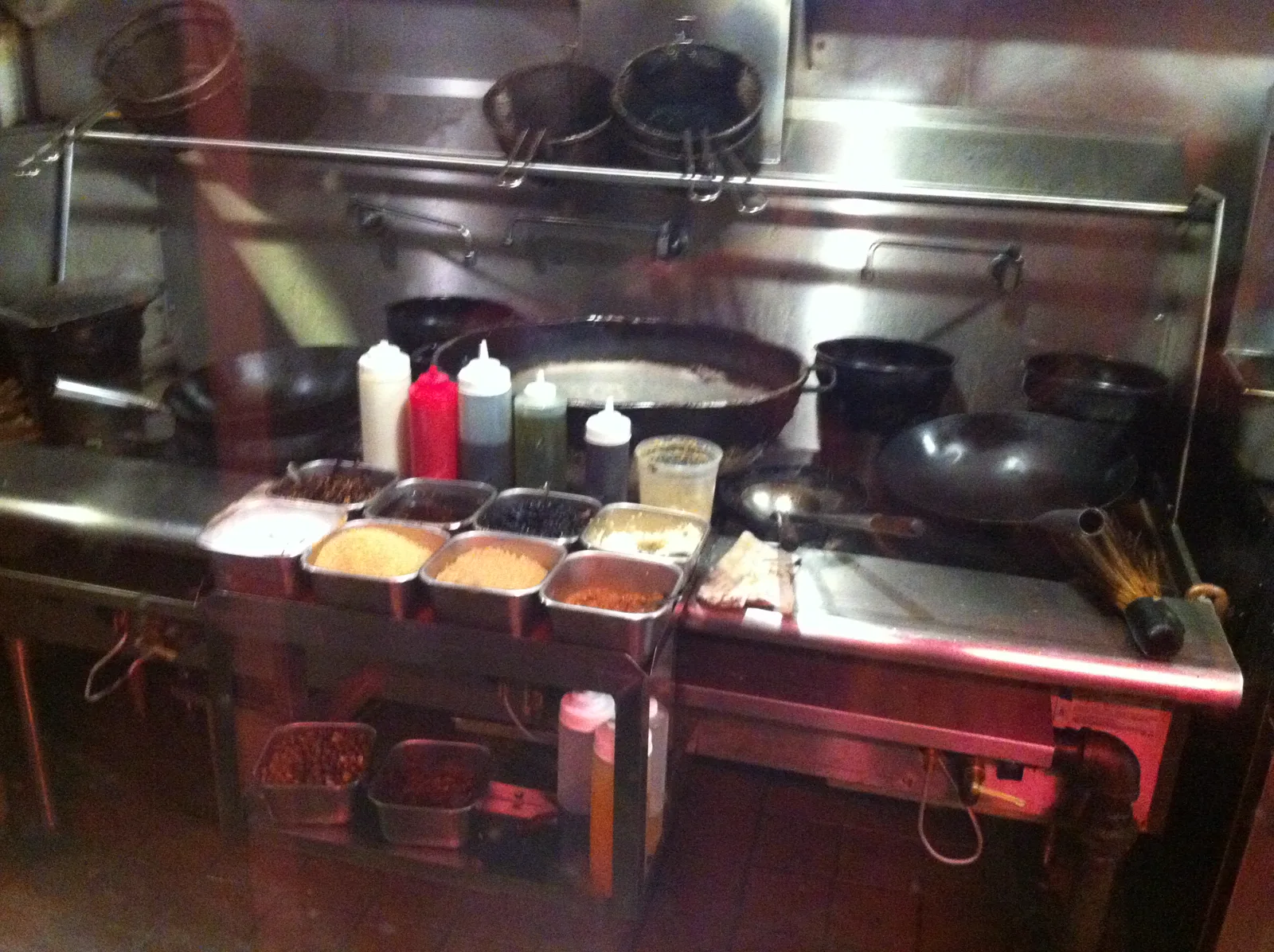 The open kitchen and its ingredients