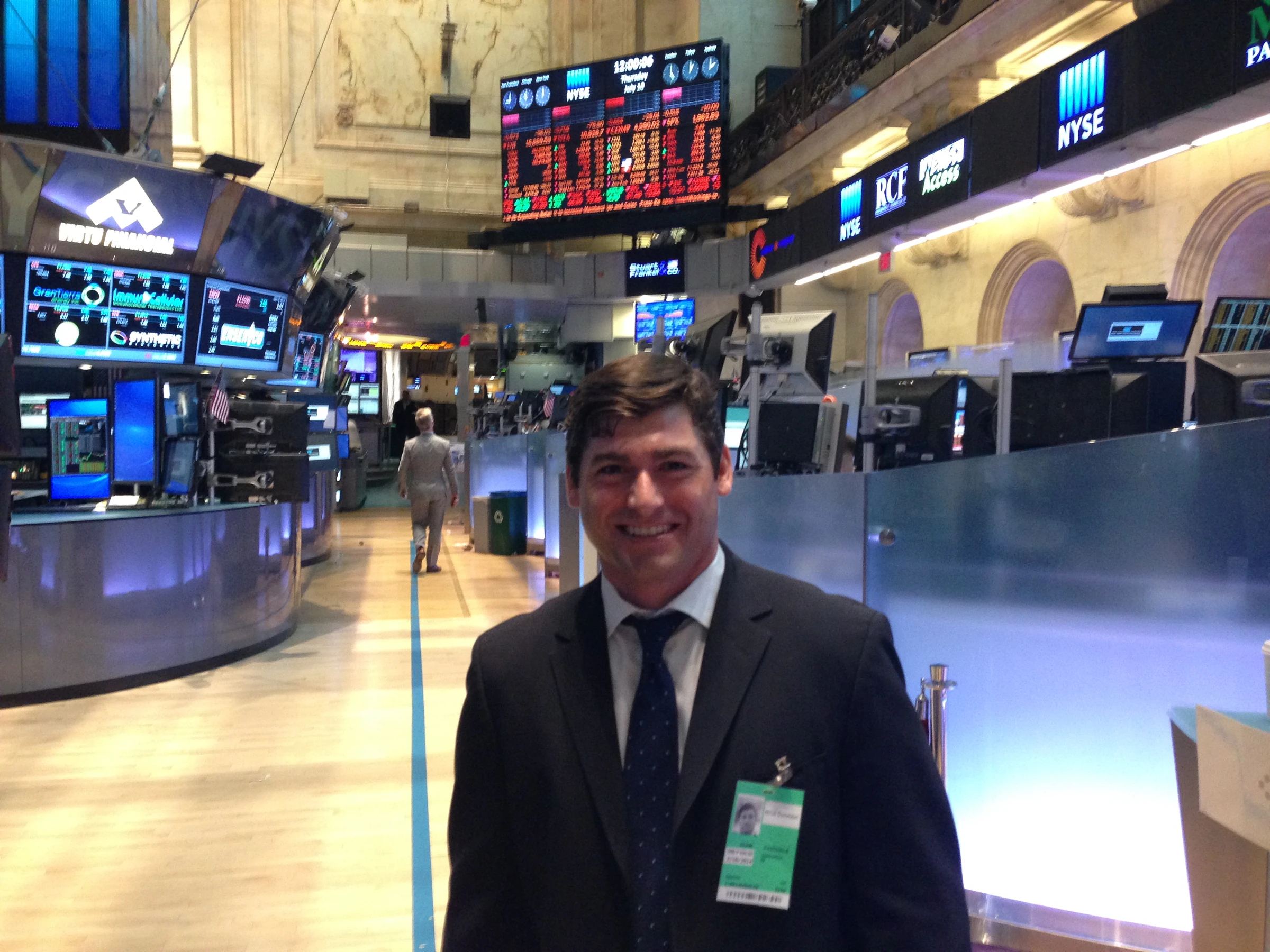 Adam during a private NYSE tour