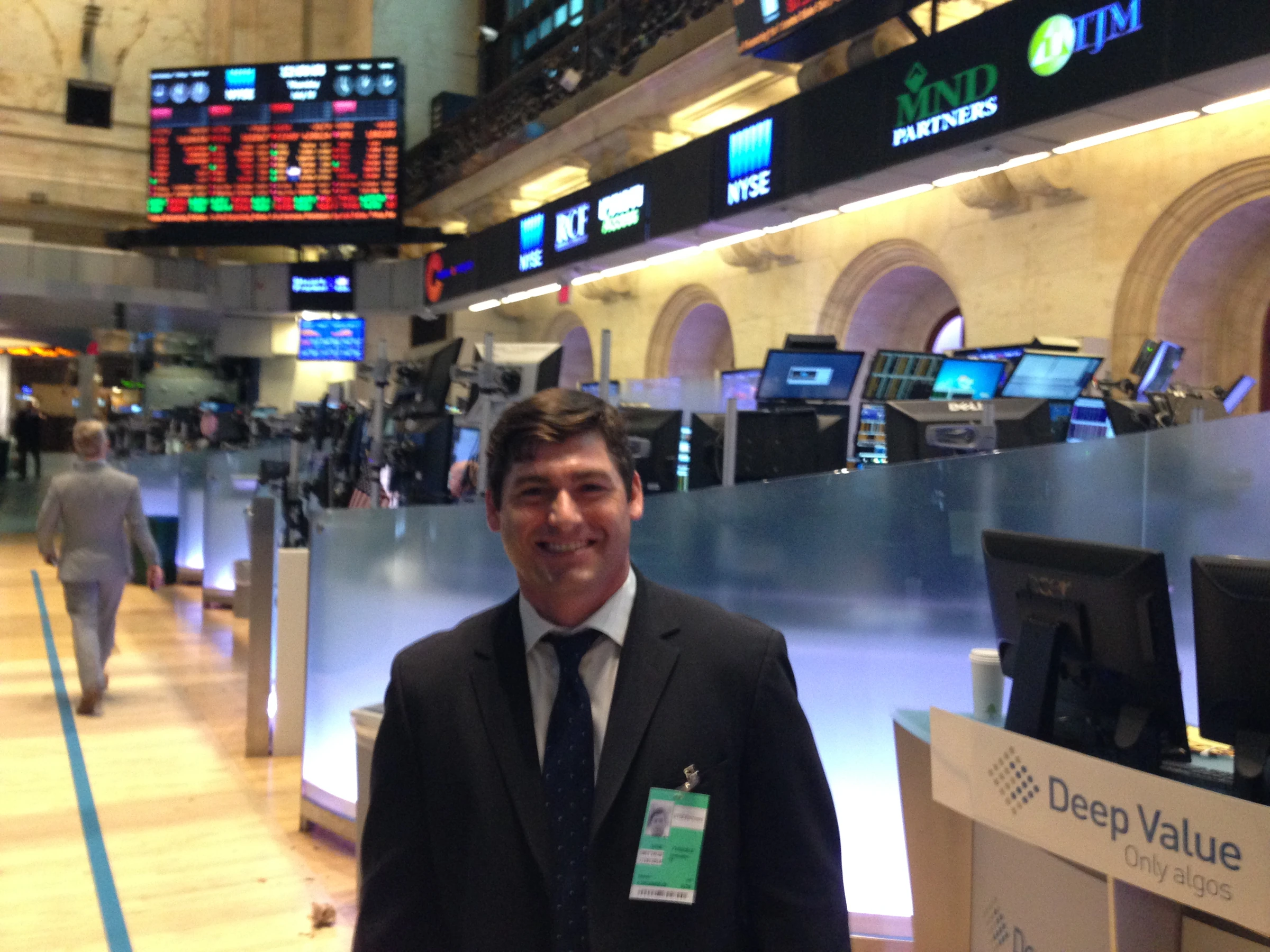 Adam Pasquale on the NYSE trading floor