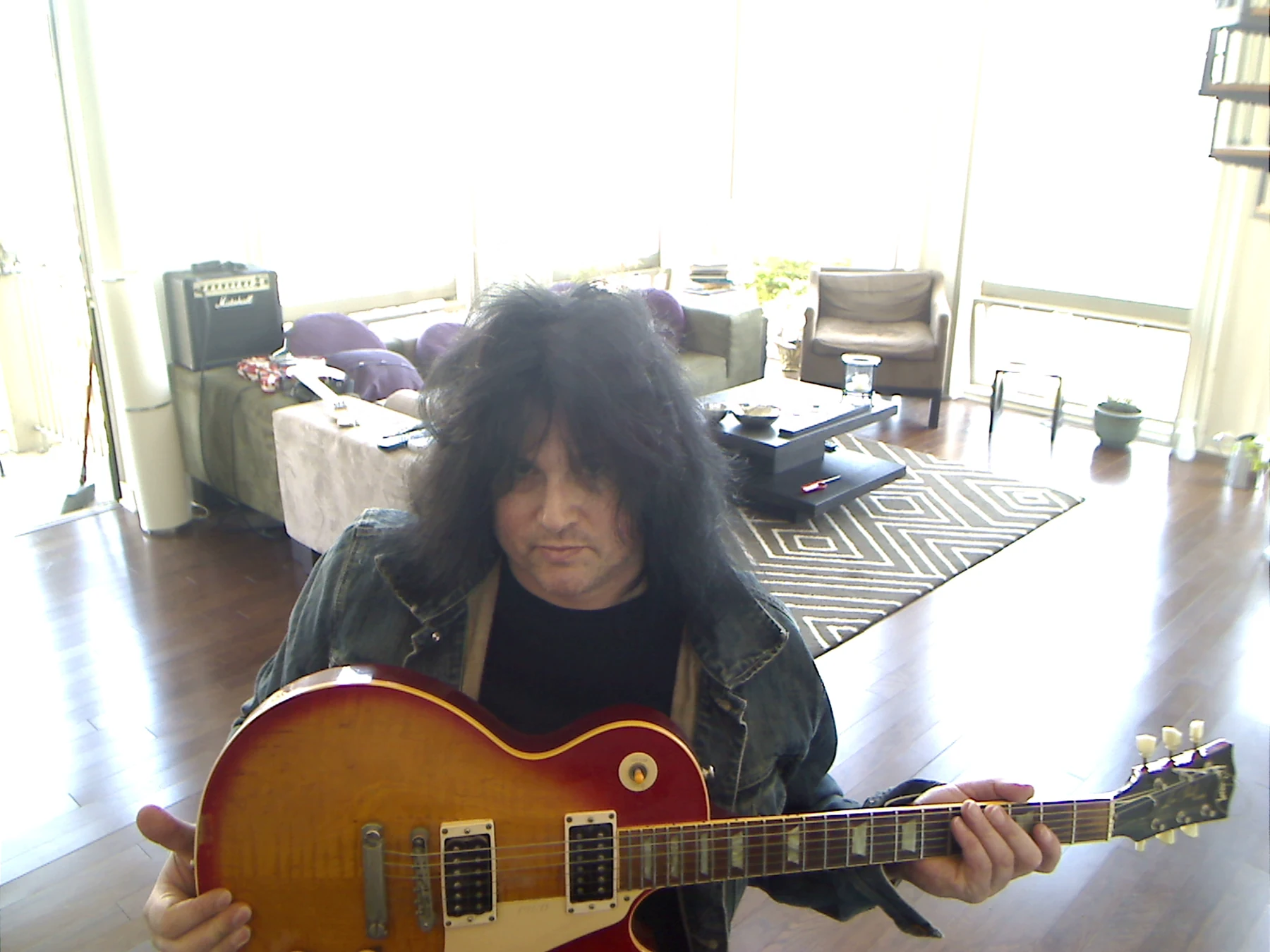 Wide guitar portrait
