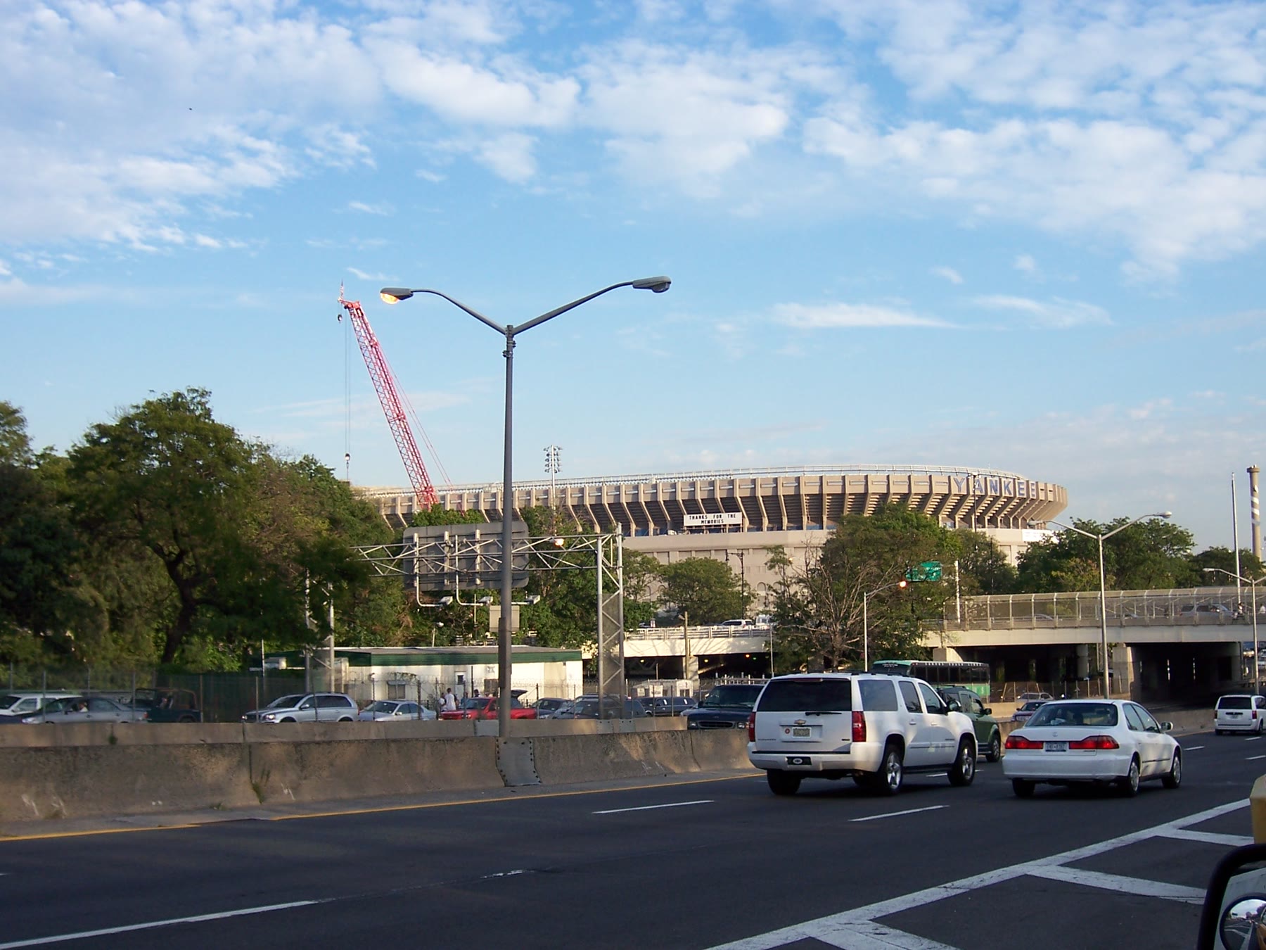 The original Yankee Stadium seen on the journey into the Bronx.
