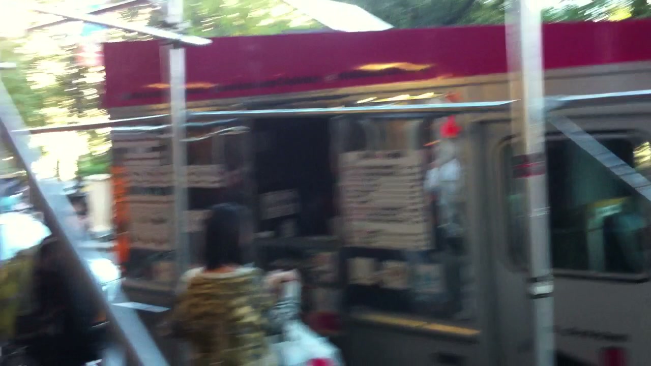A specialty ice-cream truck seen during Benny's market walk.